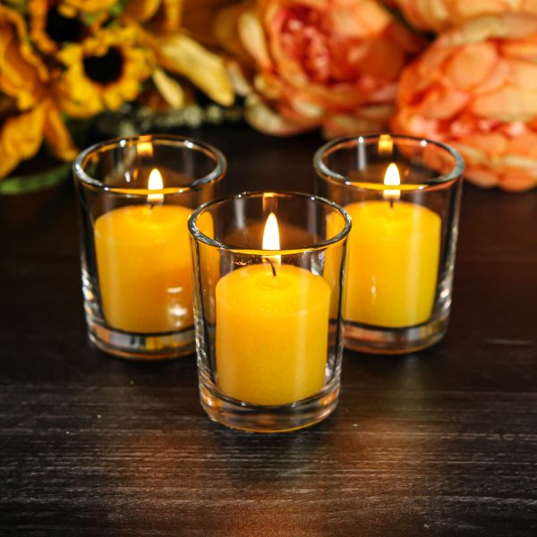Richland Votive Candles Unscented Yellow 10 Hour Set of 12 Discount - Image 2