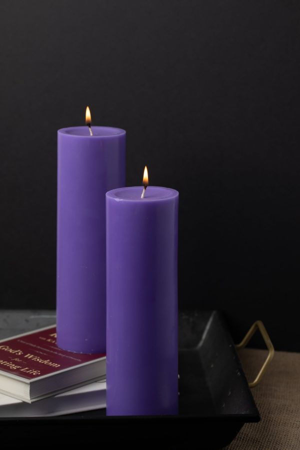 Richland Pillar Candles 3 x9  Lavender Set of 24 Online now - Image 2