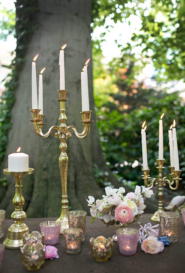 Gold Moretti Candelabra 25in on Sale - Image 2