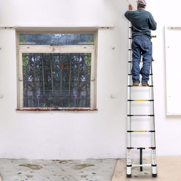 12.5  12 - Step Aluminum Lightweight Folding Extension Ladder For Sale - Image 5