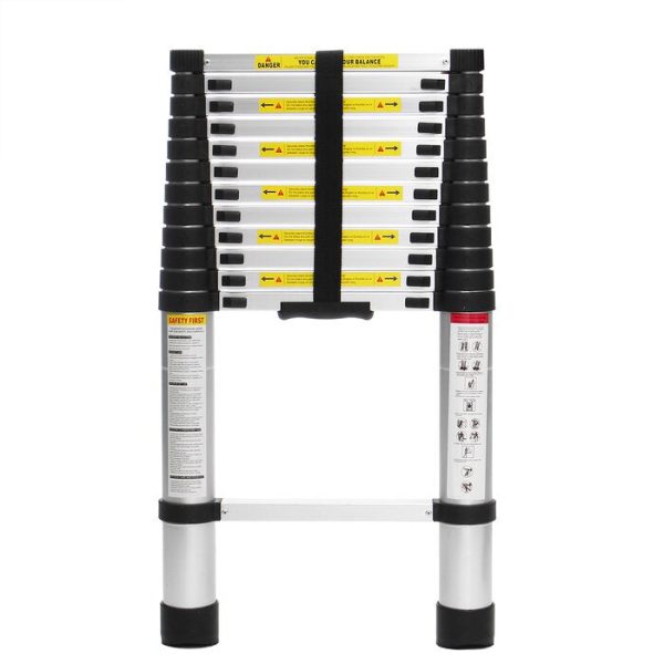 12.5  12 - Step Aluminum Lightweight Folding Extension Ladder For Sale - Image 2